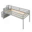 Lit mezzanine avec escalier, gris-745965265
