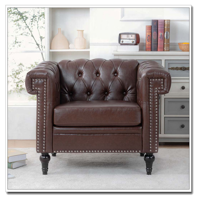 Chaise d'appoint pour le salon, Brun