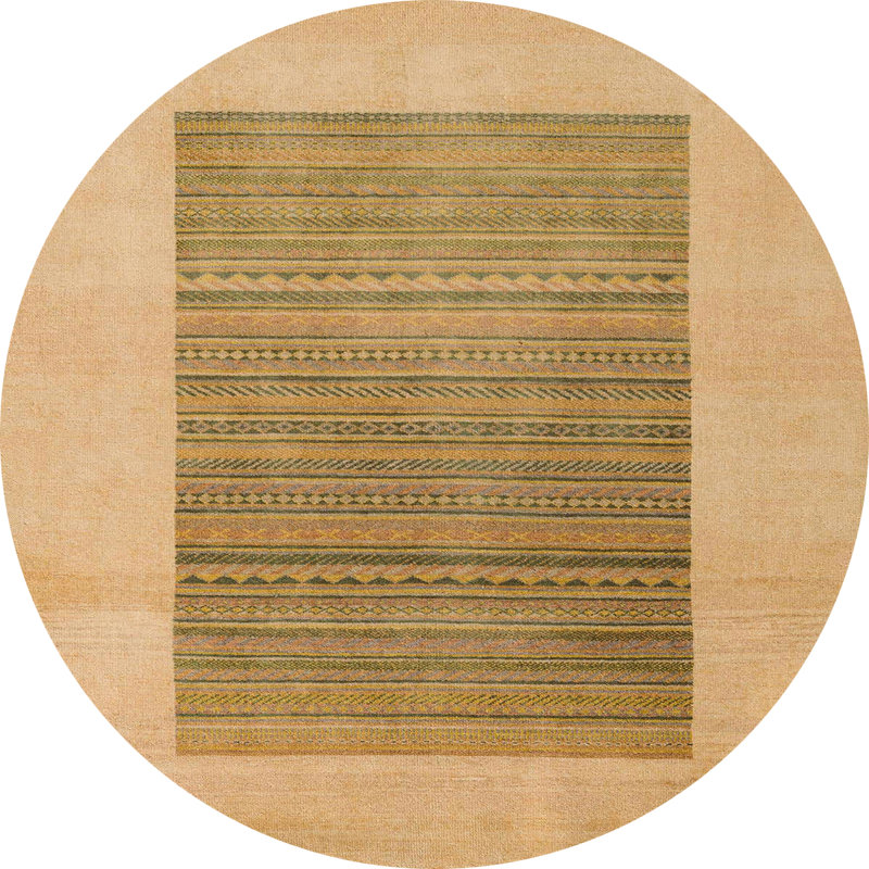 Abstract Indoor Rug, Round 6'