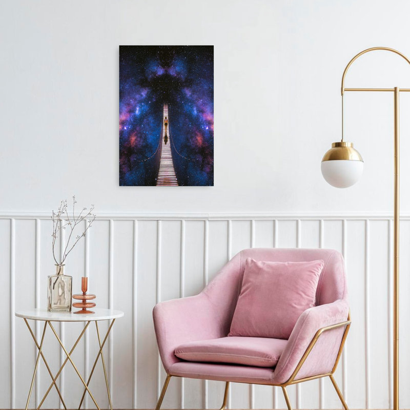 Infinity surréel abstrait paysage contemporain, art mural, H 24 po x l 16 po