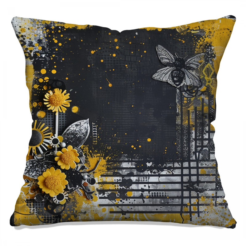 Insects Throw Pillow, Art Double Sided Pillows, 20 x 20 inches