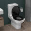 Siège de toilette rond à fermeture en douceur avec siège d'entraînement amovible, charnières à dégagement rapide pour un nettoyage facile, conception à fermeture lente et antidérapante, installation facile-120936800