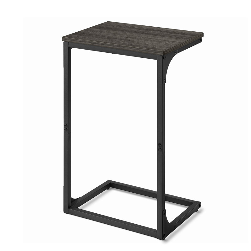 Aryell Pedestal End Table, Ebonised Oak, Black