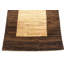 Tapis de zone en laine 3 pi 6 po x 6 pi 5 po one-of-kind noué la brown Nash