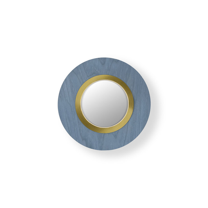 Lens 1 - Light LED Flush Mounted Sconce, Sea Blue, Matte Black