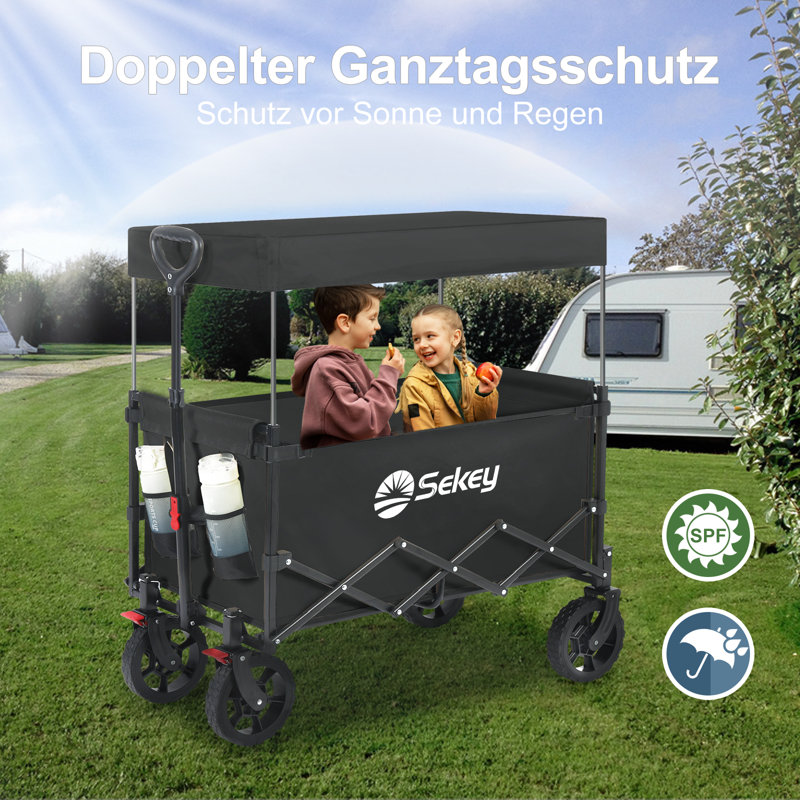 Garden Carts with Roof, Dark Grey