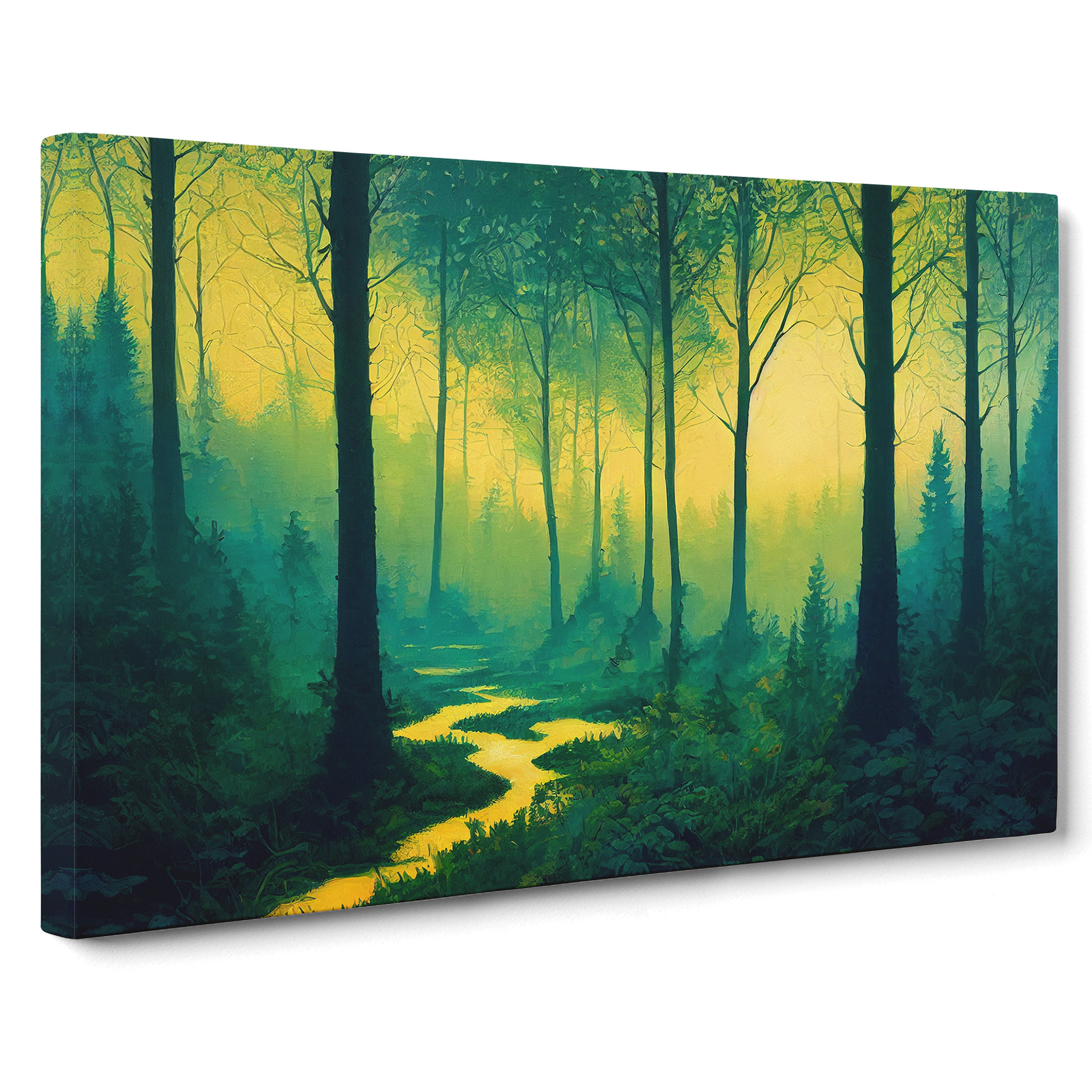 Alpen Home Summer Forest Pathway Vol.4 - Wrapped Canvas Graphic Art ...