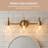 3-Light Bathroom Vanity Light, Modern Gold Wall Sconce with Clear Glass Shades