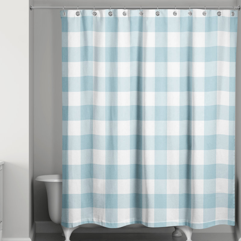 Rideau de douche simple Hank, Bleu sarcelle