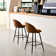 Catriana Swivel Upholstered Counter & Bar Stool with Metal Frame