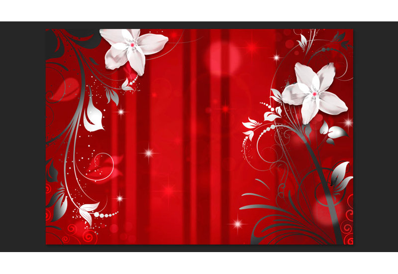 Flowering Scarlet Wallpaper, 2.10m L x 300cm W