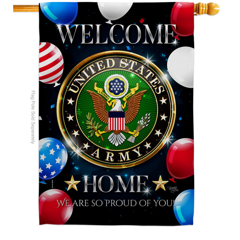 Double Sided Polyester Garden Flag, 40" H x 28" W, United State Army