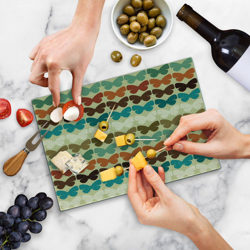 Multicolore planche à découper en verre trempé Ambesonne