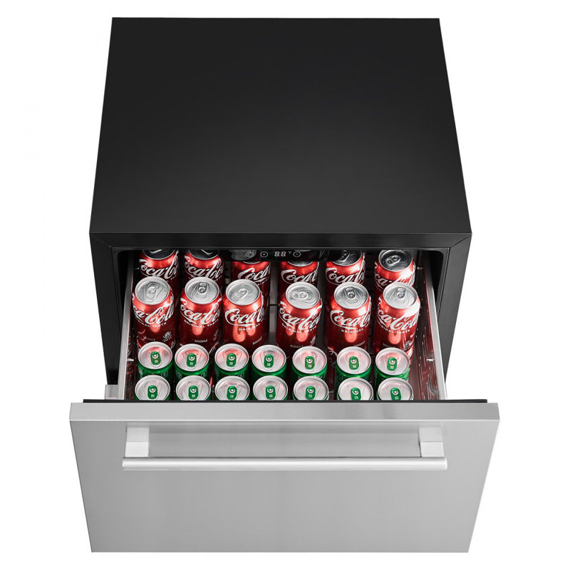 24 Inches Drawer Refrigerator Stainless Steel Dual Drawer Fridge for Home