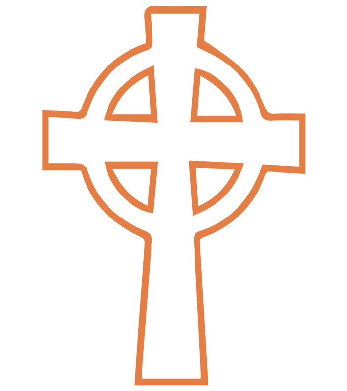 Religious & Spiritual Non-Wall Damaging Wall Decal, 32" H x 22" W x 0.01" D, Persimmon