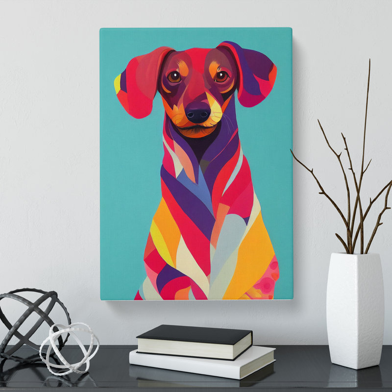 Dachshund in Colour Vol.5 - Wrapped Canvas, 50cm H x 35cm W x 3cm D