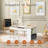 Activity Children Table with Storage Bookcase and 2 Chairs Set