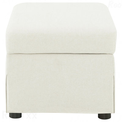 Fabric Upholstered Lift Top Storage Ottoman