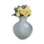 Vase de table artistique en céramique à centre ouvert pour présentation décorative - Grand vase sculptural pour composition florale dans le salon - Vert