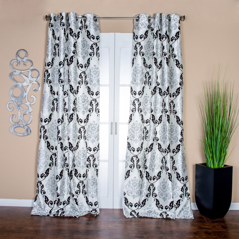 Danford Semi Sheer Curtain Single Panel, 54" W x 108" L, White