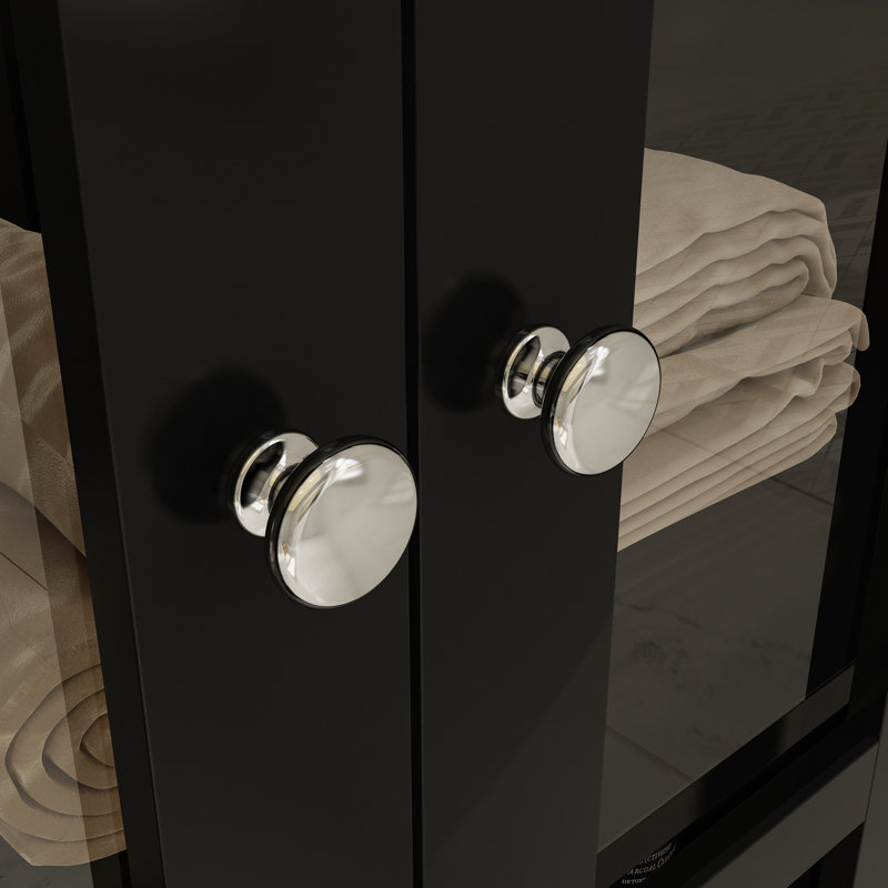 Airil Freestanding Bathroom Cabinet, Noir