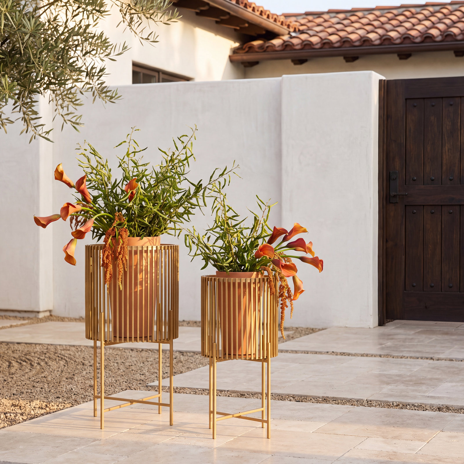 Deidra Metal Plant Stand, Gold