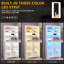 Tall Kitchen Pantry Cabinet With Led Lights & Power Outlet, Freestanding Coffee Bar Storage Unit With Fluted Glass Doors