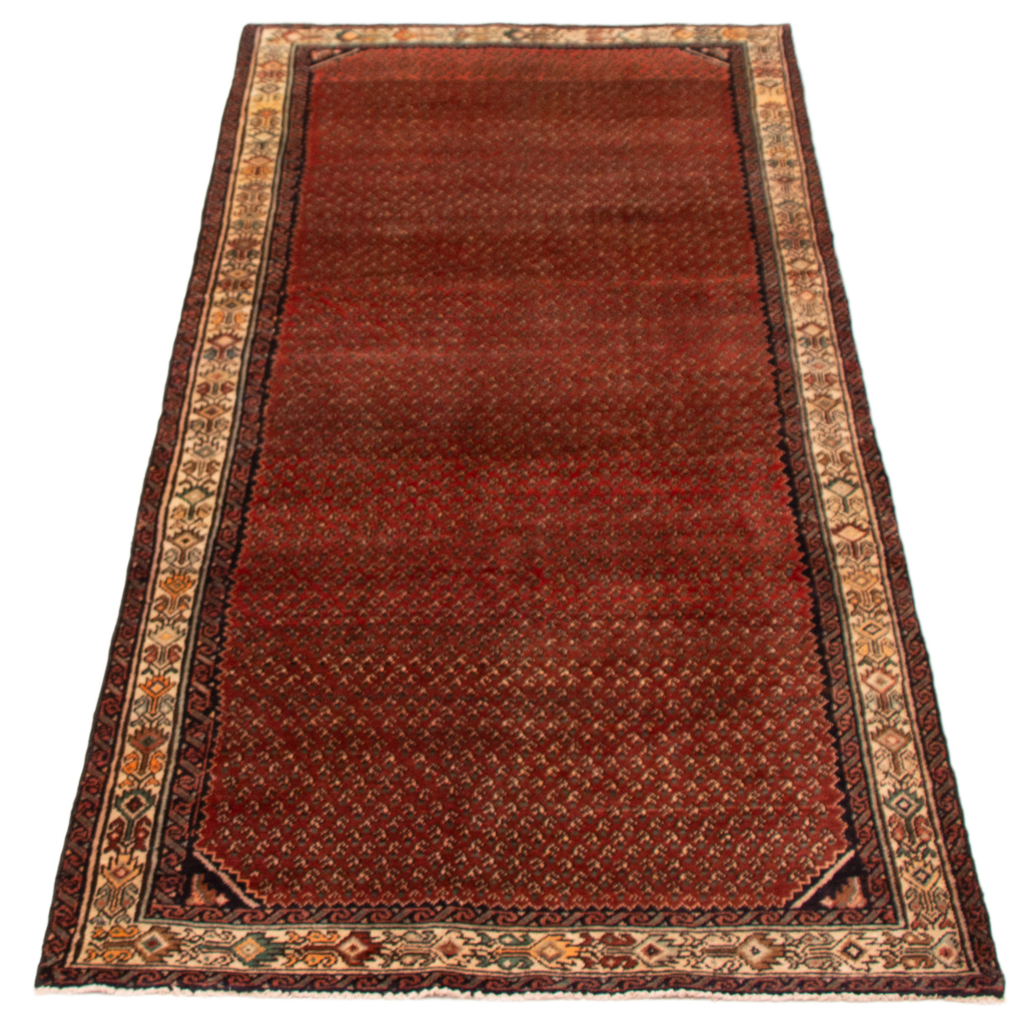 Bloomsbury Market One Of Kind Hand Knotted Andelz Dark Red Rug 4'1