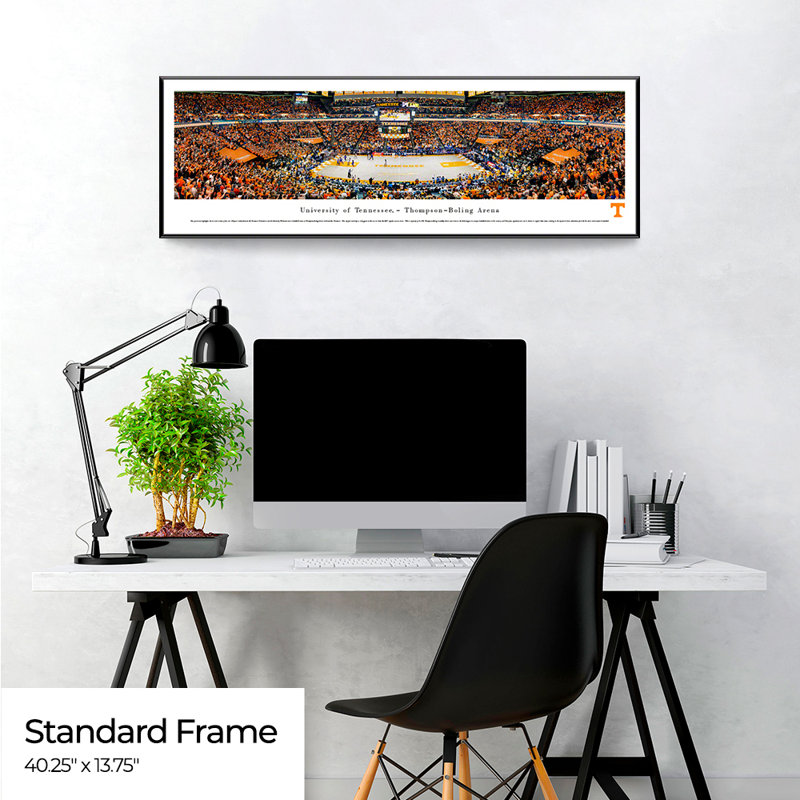 NCAA Tennessee Basketball Panoramic Print, Black Floater Framed, 13.75" H x 40.25" W x 0.88" D
