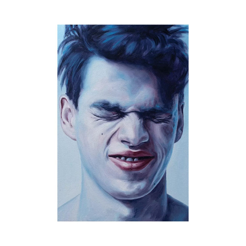 " Closed Eyes " by Oleksandr Balbyshev, Wrapped Canvas, 26" H x 18" W x 1.5" D