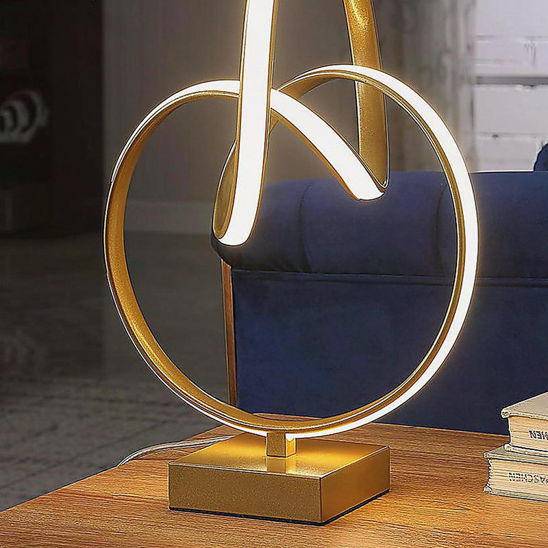 Lampe de table moderne abstraite 19 "en or mat