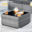 Ensemble de conversation modulaire en rotin 7 pièces avec coussins Lava-150016143