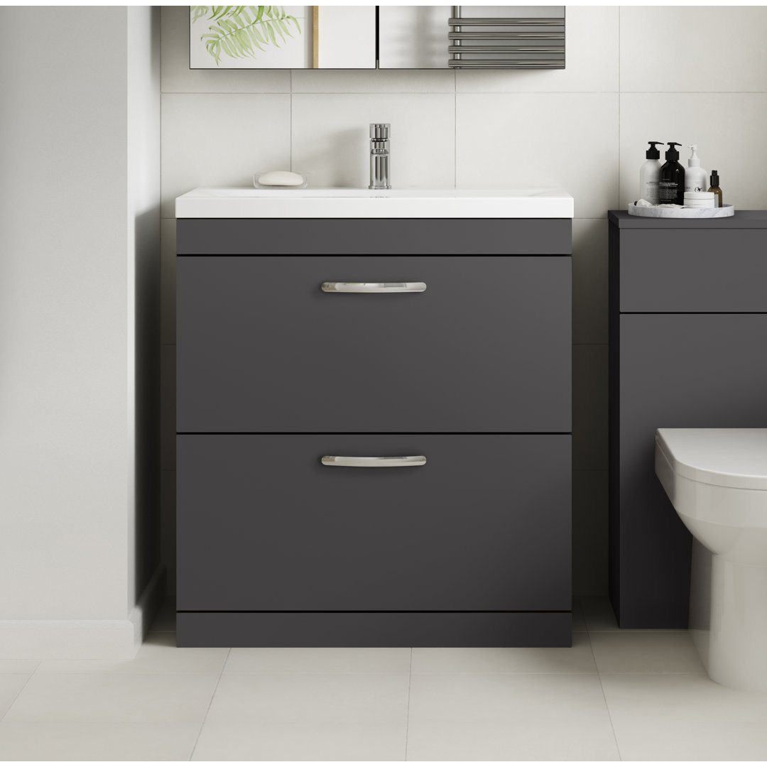 Athena 810mm Single Bathroom Vanity with Integrated Ceramic Basin