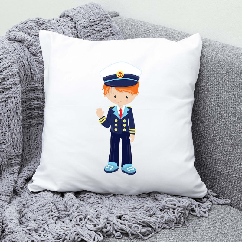 Nautical Sea Life_397 - Coussin décoratif en polyester, H 18 po x l 18 po