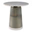 Table d'appoint en verre et marbre avec base fuselée-1360173191