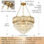 Lustre en cristal réglable 11 lumières, finition cuivre - prêt pour plafond incliné, 3 couleurs interchangeables, hauteur de 19,7 po à 56,1 po-1315942157-1315942161-1315308200