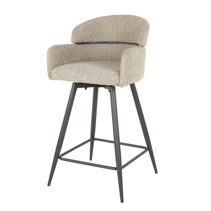 Milnor Upholstered Counter Stool with Metal Frame
