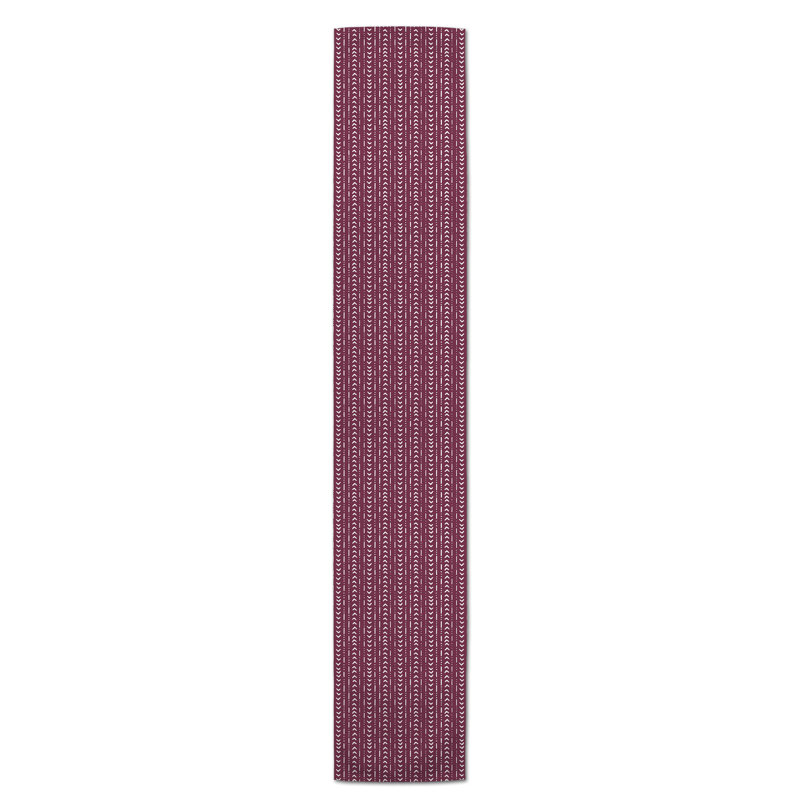 Nalston Dotted Diamond Table Runner, 72" x 16", Burgundy, Geometric
