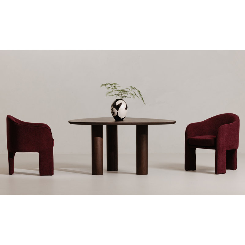 Clara Upholstered Arm Chair, Plum Performance
