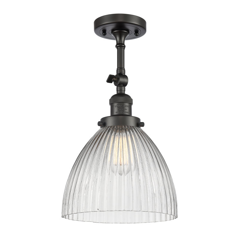 Plafonnier semi-encastré 1 lumière 9,5 po Tallulah, Ampoule non incluse, Bronze huilé