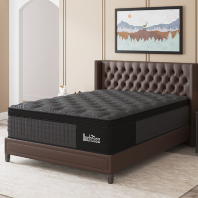 Matelas hybride moyen 12 po avec ressorts ensachés individuels en mousse viscoélastique gélifiée dans une boîte
