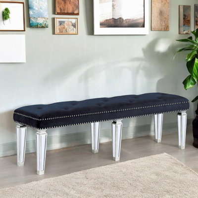 Hallmark Upholstered Bench with Tapered Leg