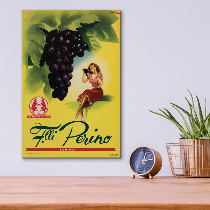 "Perino - Grapes" par Vintage Posters, H 16 po x l 12 po