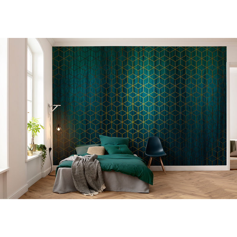 Eloisa Mystique Vert 4m x 2.8m Matt Wallpaper Roll, Green