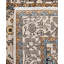Tapis unique noué à la main Raffin - gris, 4 pi 0 po x 5 pi 9 po Raffin