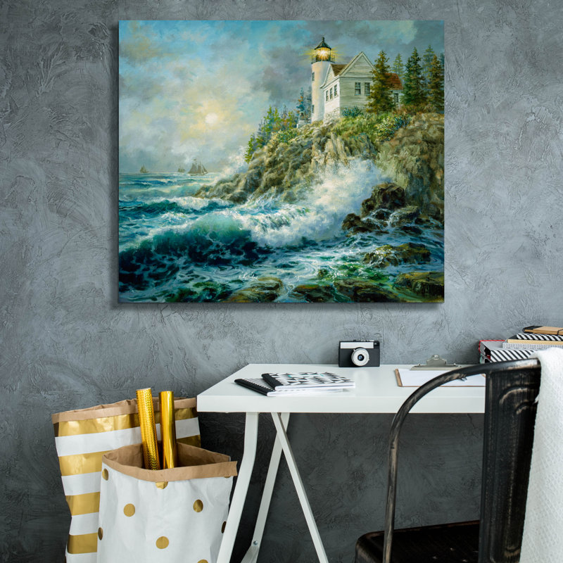 Toile épique «Bass Harbor Lighthouse» par Nicky Boehme, épopée, 30 po x 26 po, H 26 po x l 30 po
