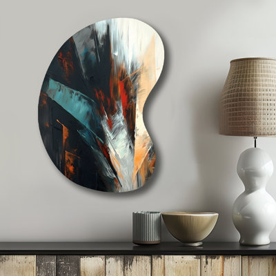 Coit - Asymmetrical Abstract Minimalism Metal Art, Irregular Shape Metal Wall Sculpture Print