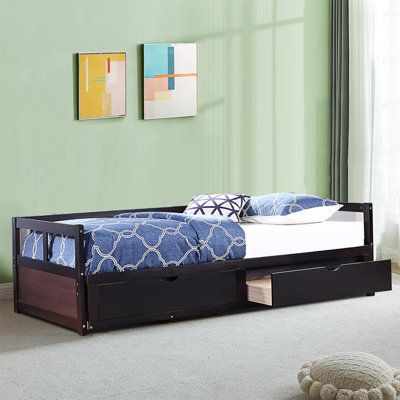 Lit de jour simple avec couchette et tiroirs Laquanna