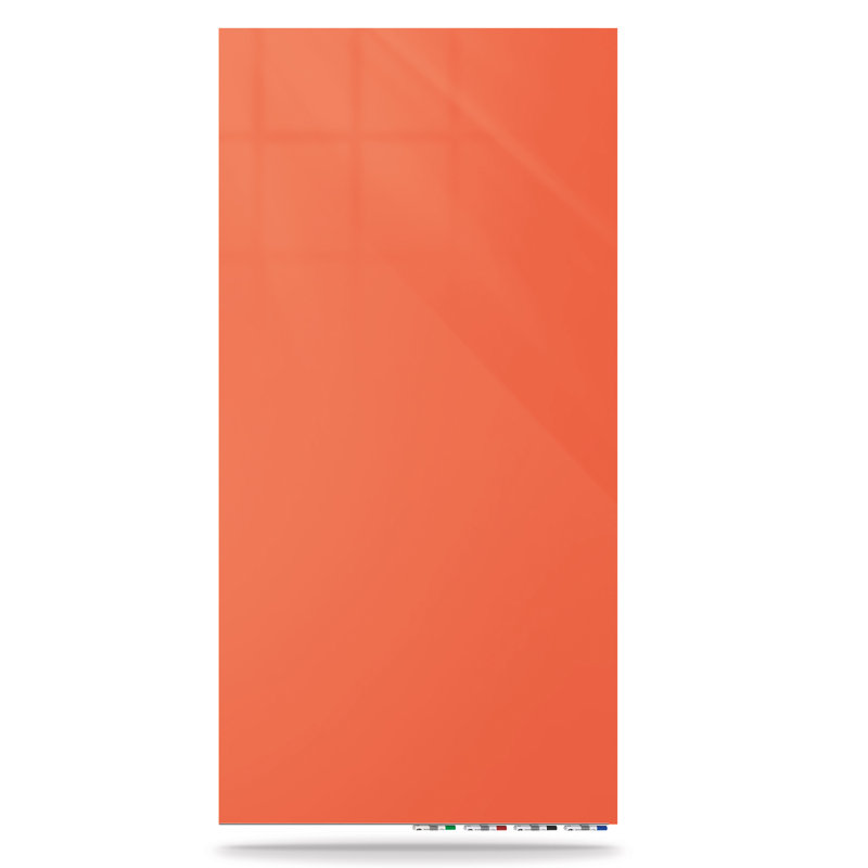 Tableau blanc mural en verre Aria, 96 po x 48 po, Pêche