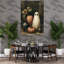 Nature morte fantomatique rustique vintage abstraite avec tournesols, paysage d'automne, affiche murale-129654287
